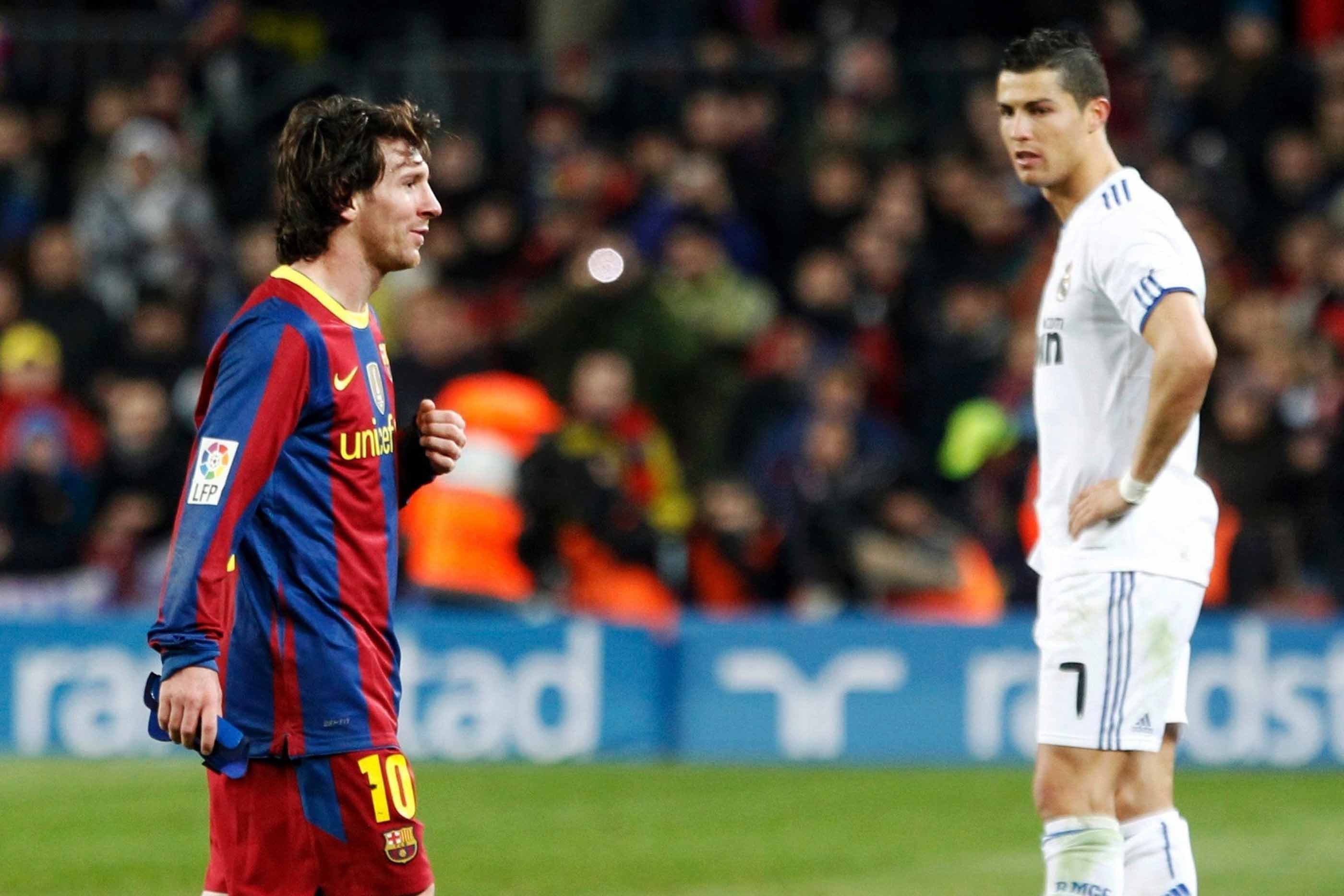 Ronaldo e Messi em constante disputa 