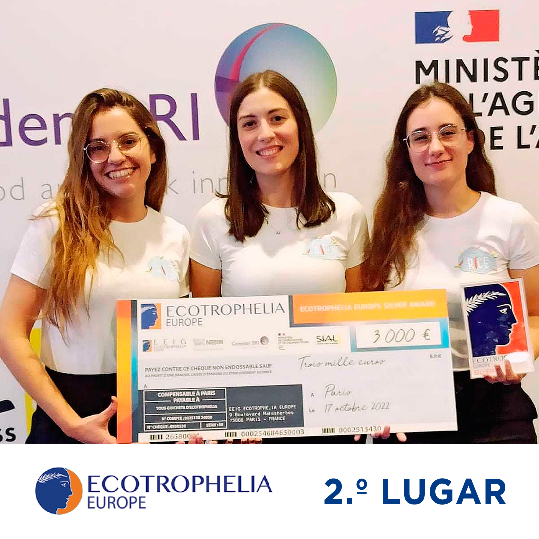 Vencedoras do segundo lugar na competição Ecotrophelia Europe 2022