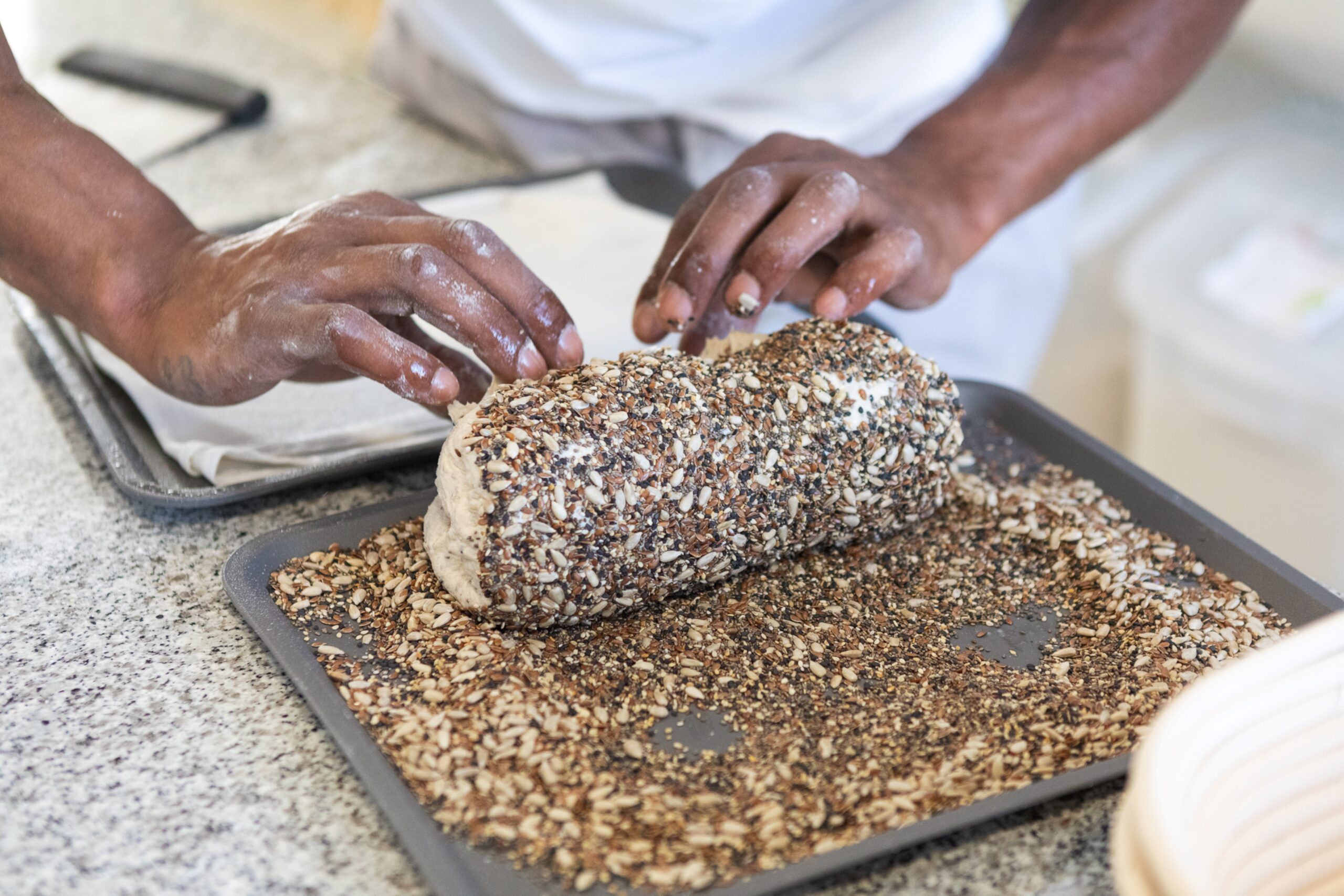 Processo do pão de sementes